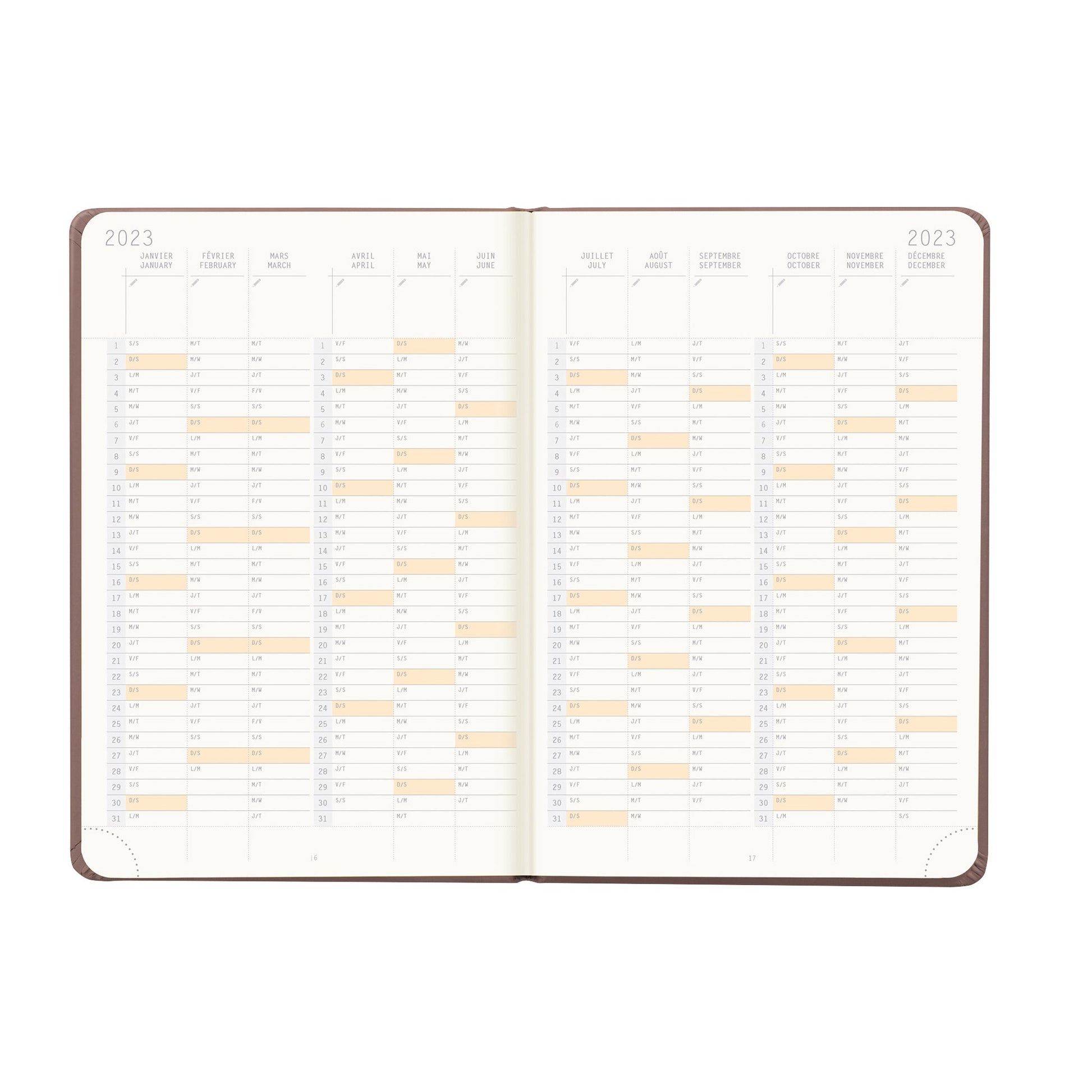 RHODIA 2025 Webplanner A5 Weekly Vertical Chocolate