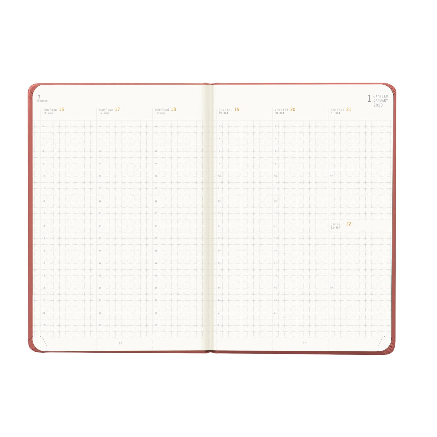 RHODIA 2025 Webplanner A5 Weekly Vertical Nacarat