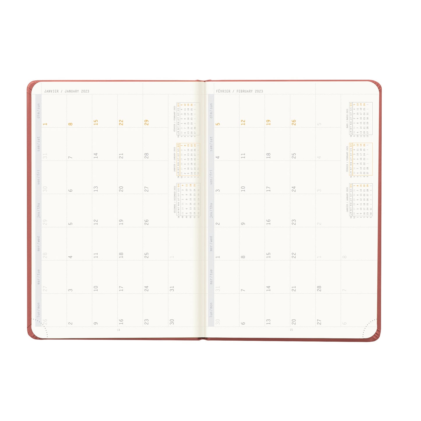 RHODIA 2025 Webplanner A5 Weekly Vertical Nacarat