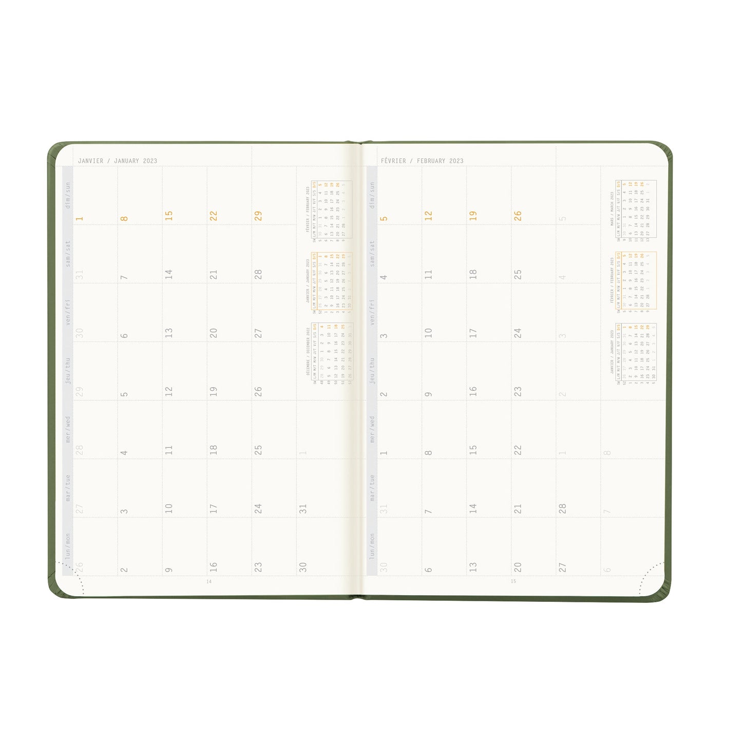 RHODIA 2025 Webplanner A5 Weekly Vertical Sage