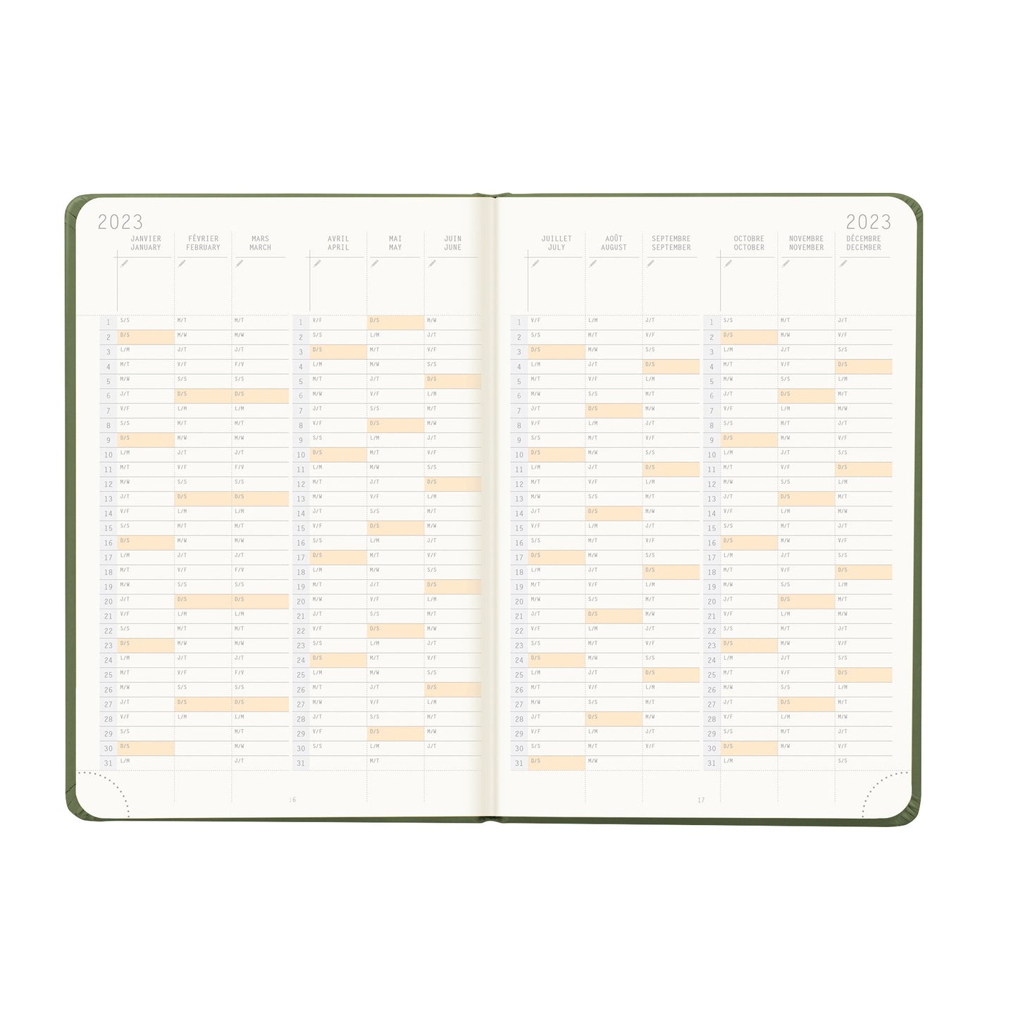 RHODIA 2025 Webplanner A5 Weekly Vertical Sage