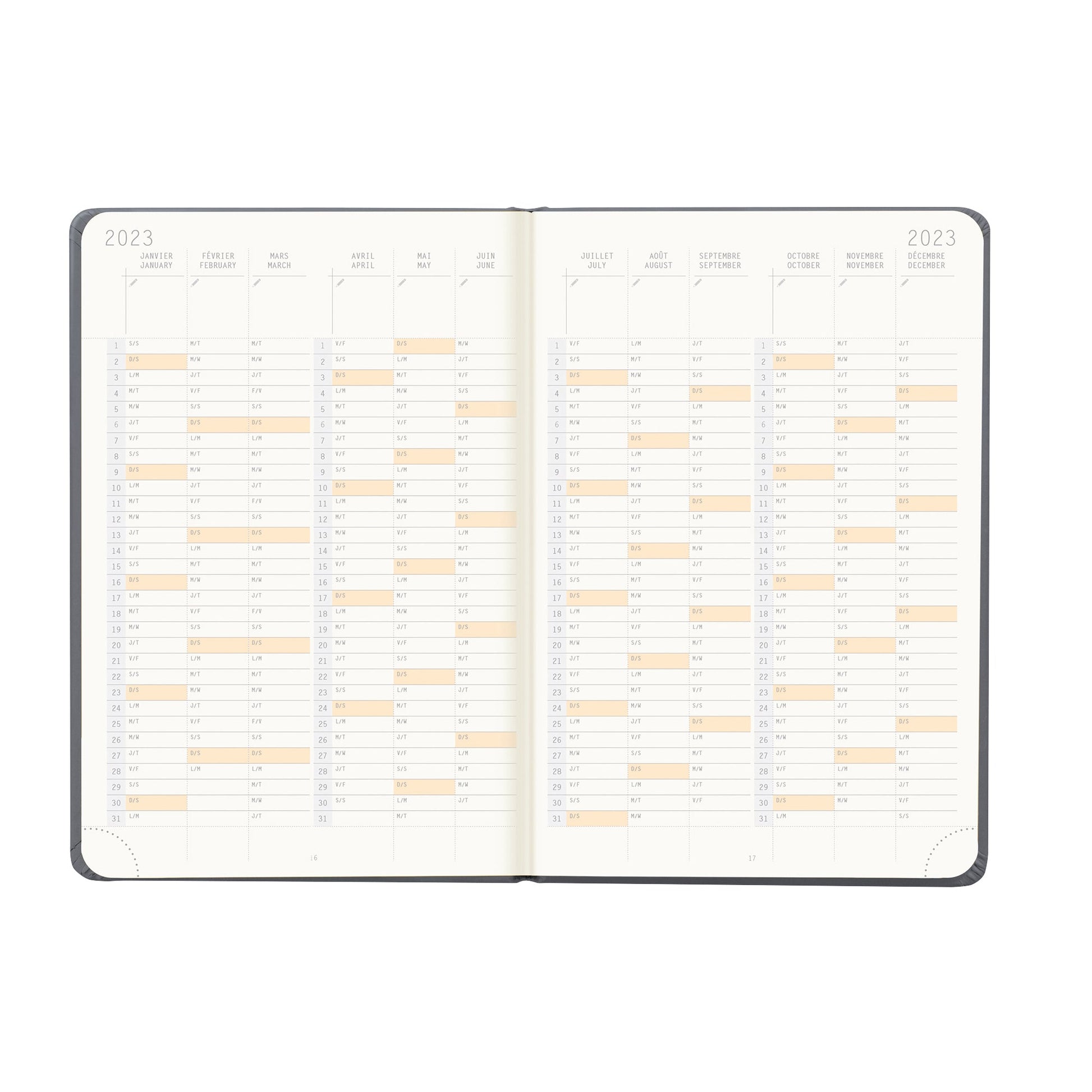 RHODIA 2025 Webplanner A5 Weekly Vertical Titanium