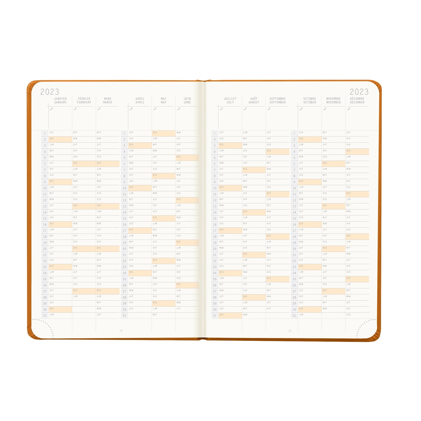 RHODIA 2025 Webplanner A5 Weekly Vertical Orange