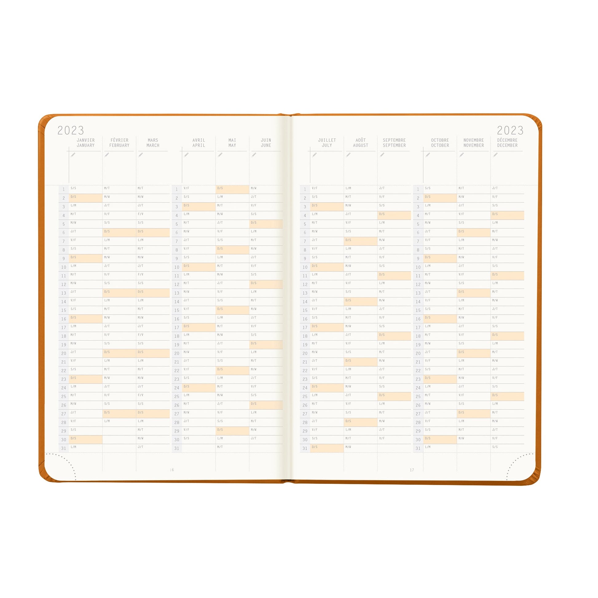 RHODIA 2025 Webplanner A5 Weekly Vertical Orange