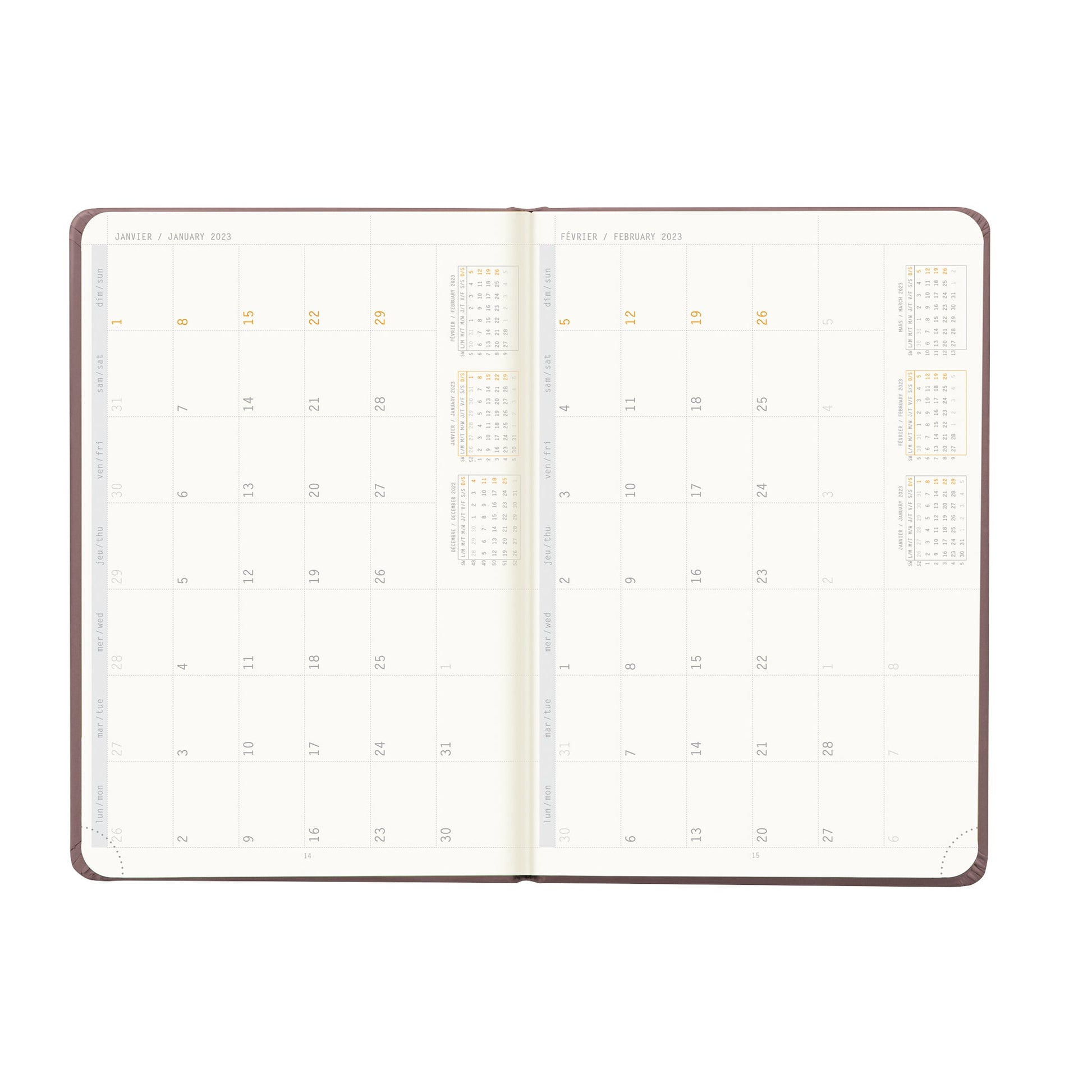 RHODIA 2025 Webplanner A5 Weekly Horizontal Chocolate