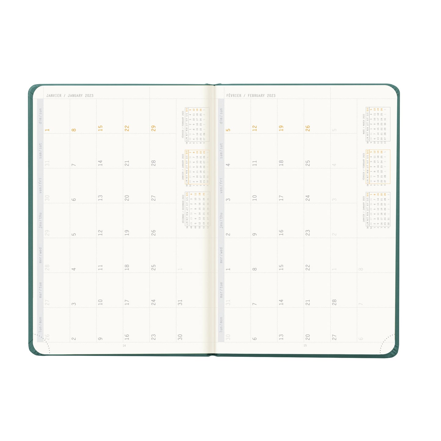 RHODIA 2025 Webplanner A5 Weekly Horizontal Aqua