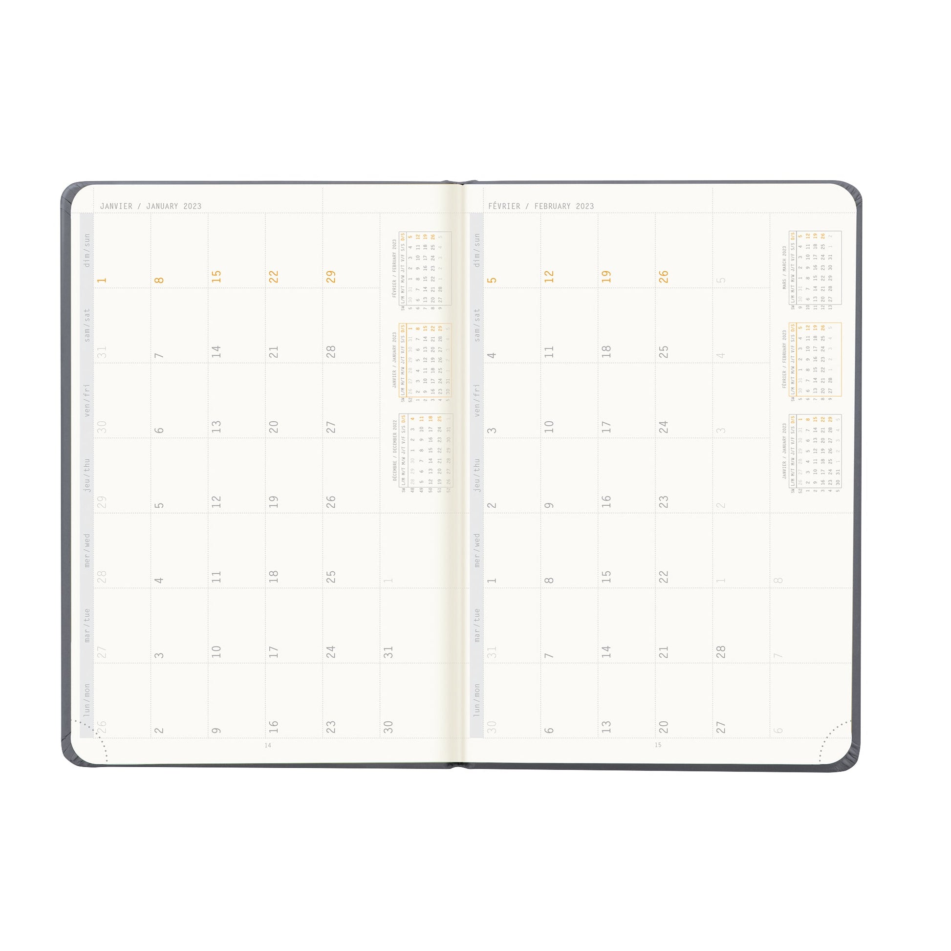 RHODIA 2025 Webplanner A5 Weekly Horizontal Titanium