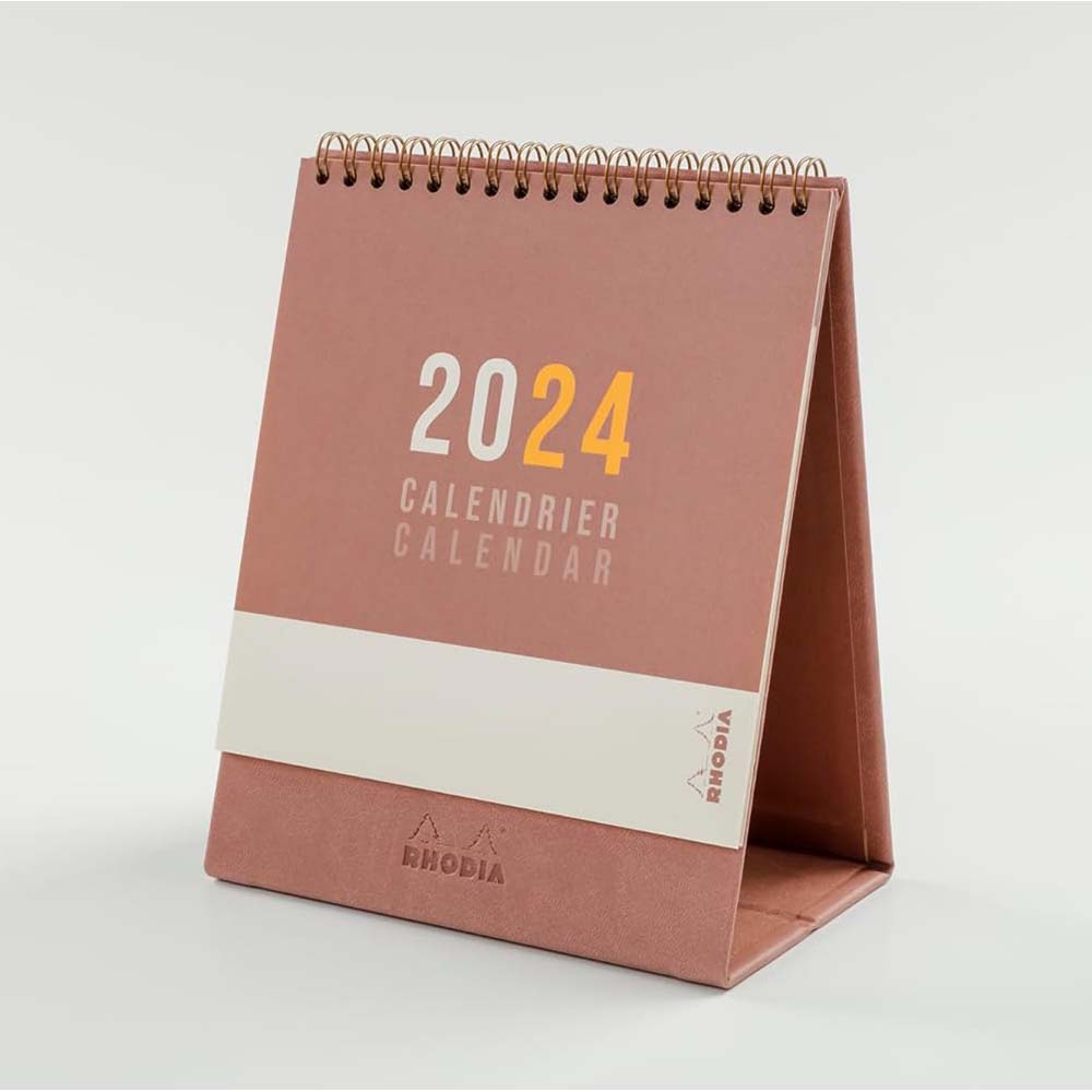 RHODIArama 2024 Standing Flip Desk Calendar Rosewood