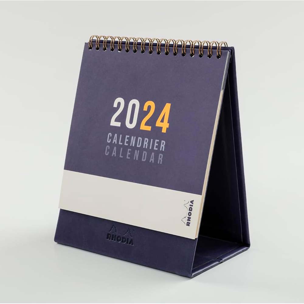 RHODIArama 2024 Standing Flip Desk Calendar Midnight