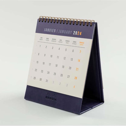 RHODIArama 2024 Standing Flip Desk Calendar Midnight