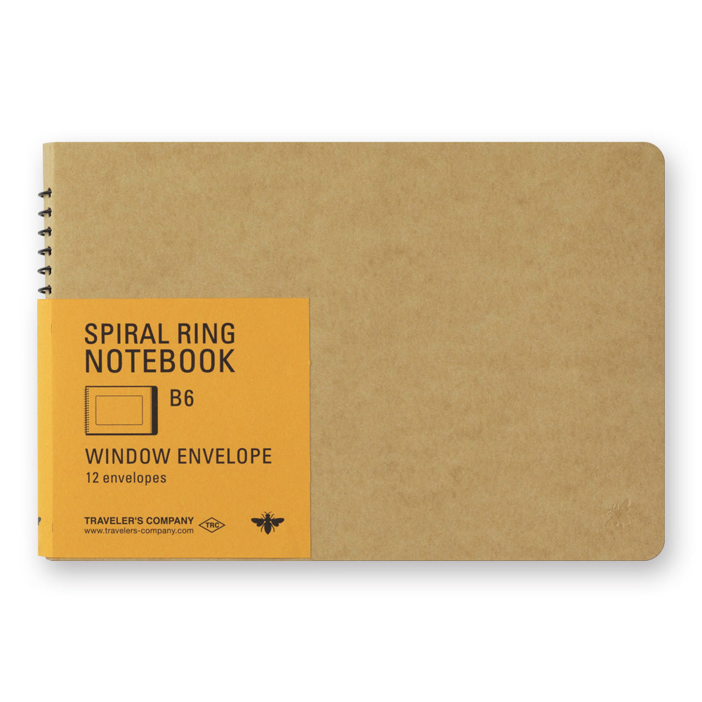 TRAVELERS Spiral Ring Notebook B6 Window Envelope