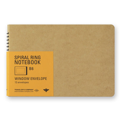 TRAVELERS Spiral Ring Notebook B6 Window Envelope