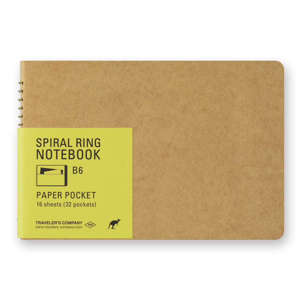 TRAVELERS Spiral Ring Notebook B6 Paper Pocket