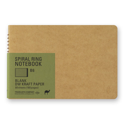 TRAVELERS Spiral Ring Notebook B6 DW Kraft