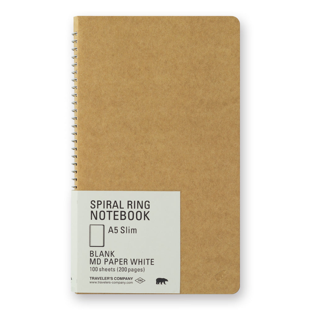 TRAVELERS Spiral Ring Notebook A5 Slim MD White