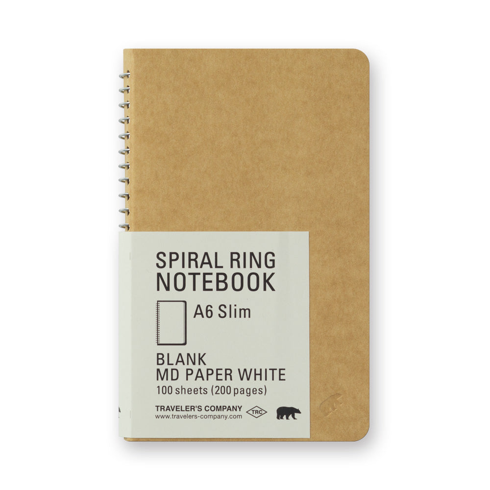 TRAVELERS Spiral Ring Notebook A6 Slim MD White