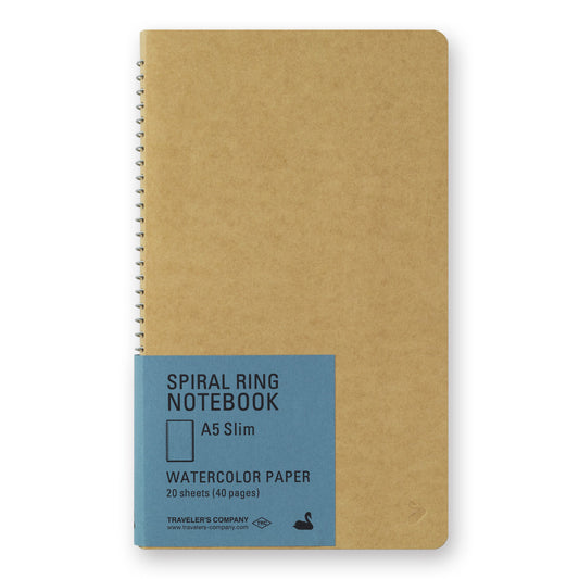 TRAVELERS Spiral Ring Notebook A5 Slim Watercolor Paper