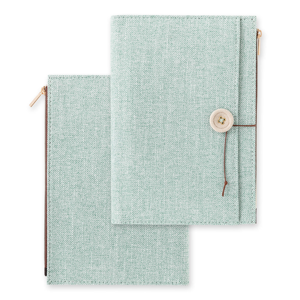 MIDORI Yuru Log Notebook Cover B6 Cloth Light Blue