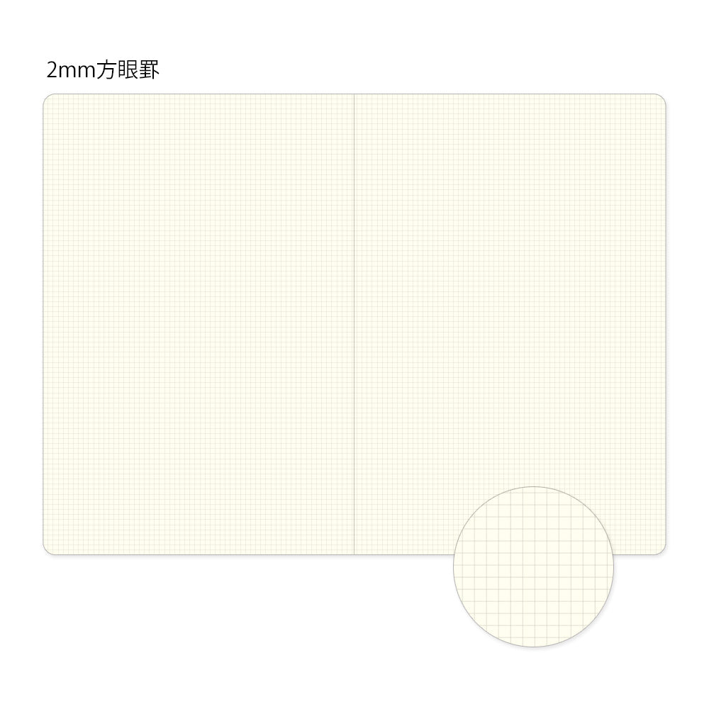 MIDORI Yuru Log Notebook B6 Grid 2x2mm