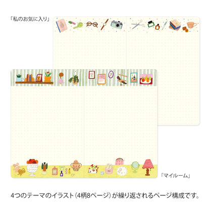 MIDORI Yuru Log Notebook B6 My Life