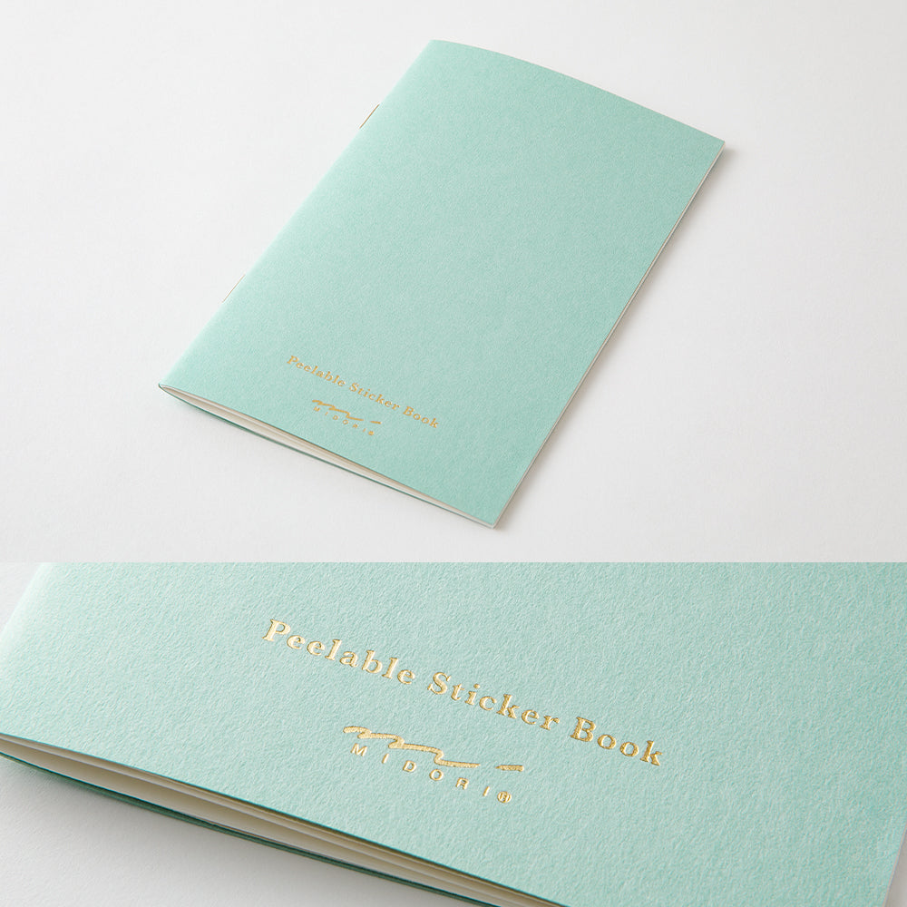 MIDORI Sticker Book with Pocket Light Blue