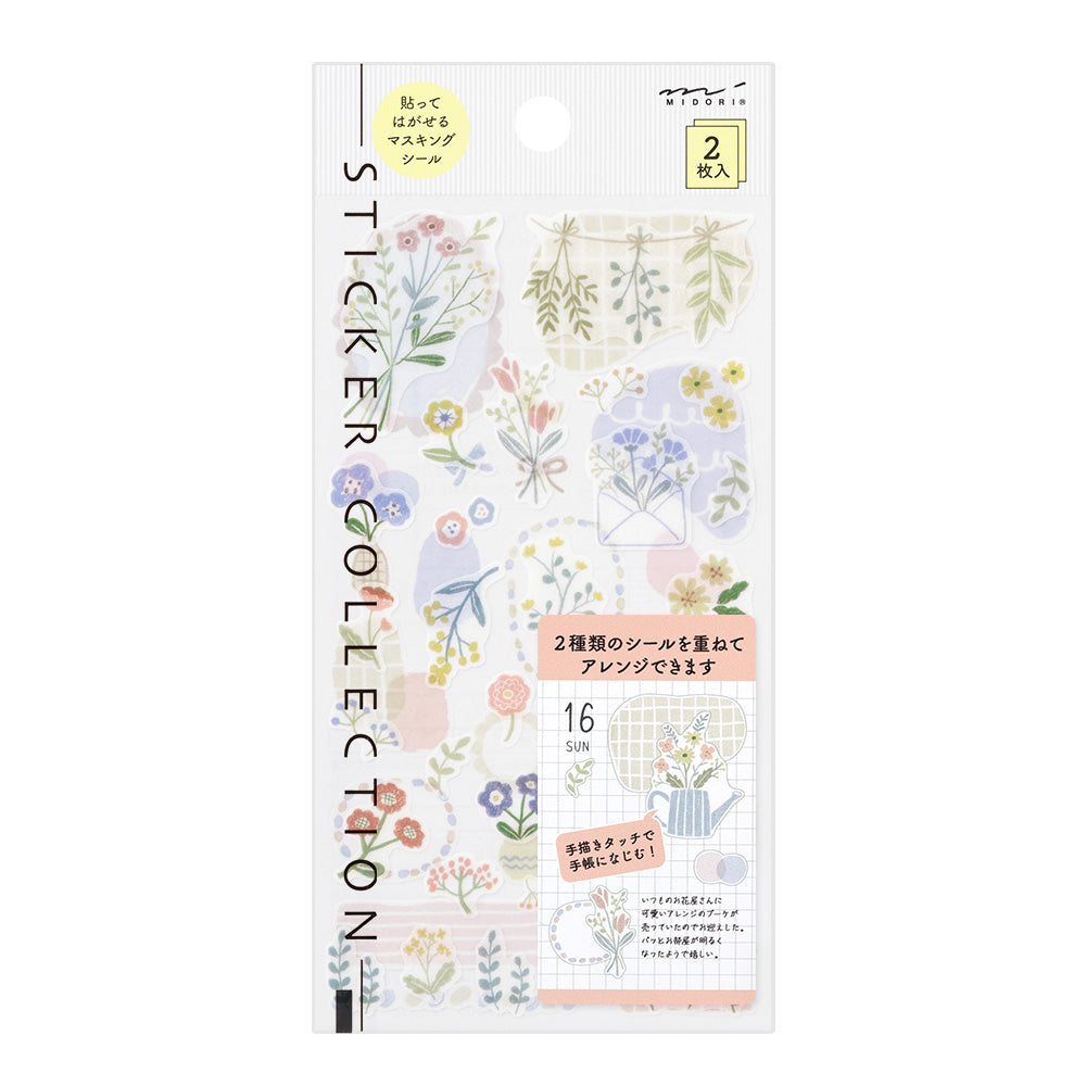 MIDORI Sticker 2639 Two Sheets Flower