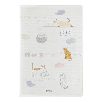 MIDORI 2025 Pocket Diary B6 Cat