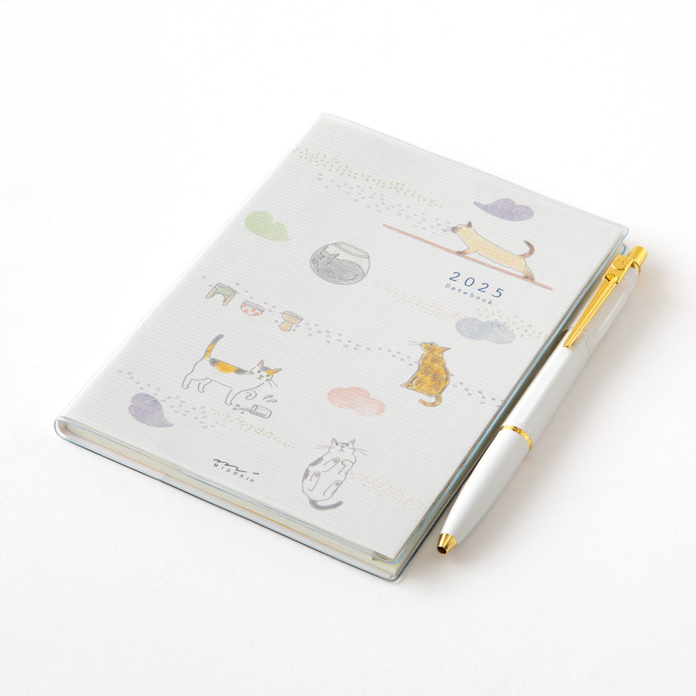 MIDORI 2025 Pocket Diary A6 Cat