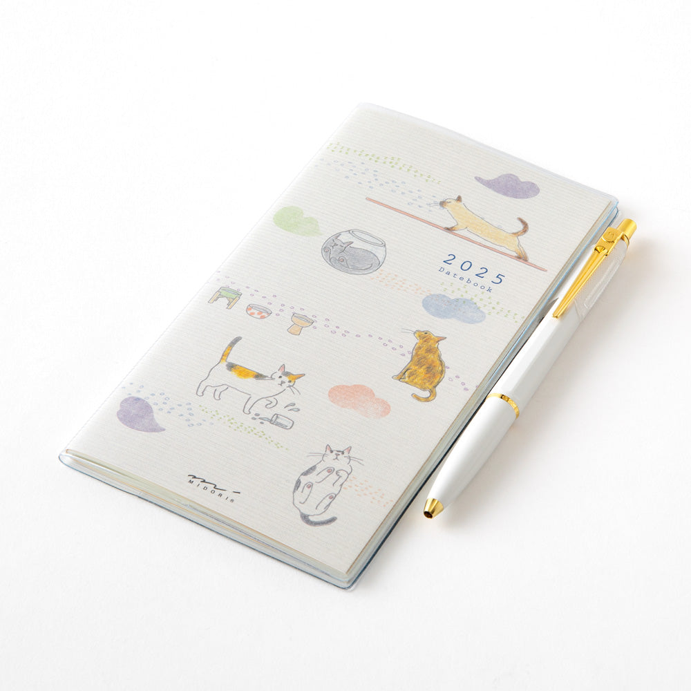 MIDORI 2025 Pocket Diary Slim Cat