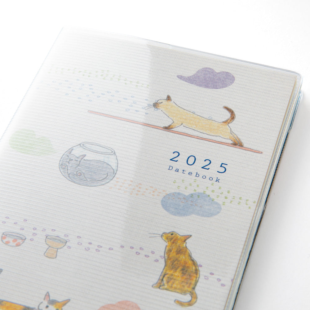 MIDORI 2025 Pocket Diary Slim Cat