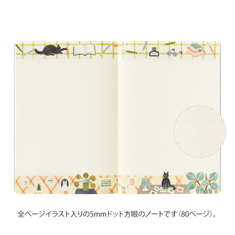 MIDORI Yuru Log Notebook B6 Cat