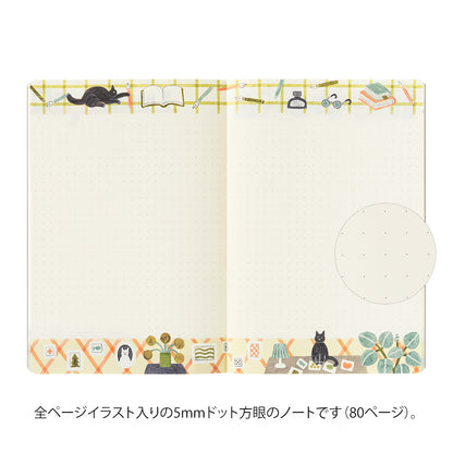 MIDORI Yuru Log Notebook B6 Cat