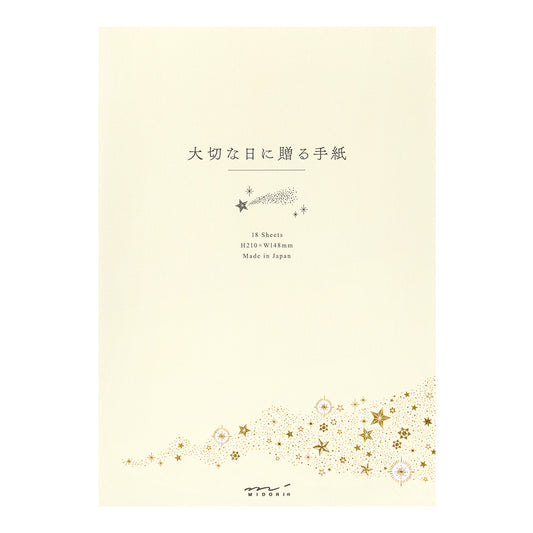 MIDORI Letter Pad A5 For Precious Day Star