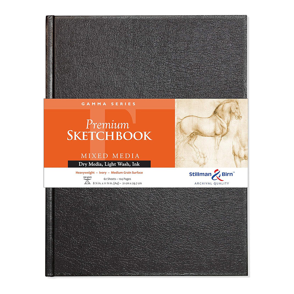 STILLMAN & BIRN Gamma Hardcover Sketchbook 150g Portrait 8.25x11.75in (A4) 62sh Ivory