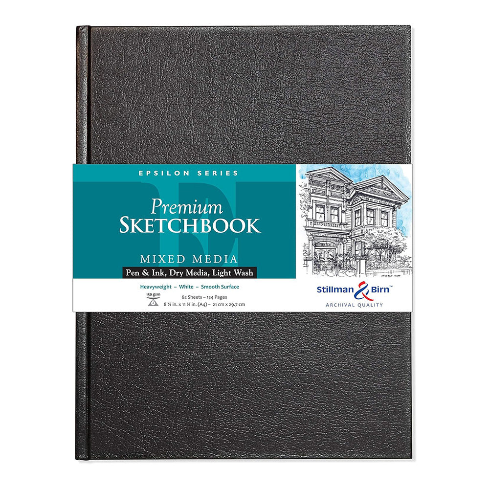 STILLMAN & BIRN Epsilon Hardcover Sketchbook 150g Portrait 8.25x11.75in (A4) 62sh White