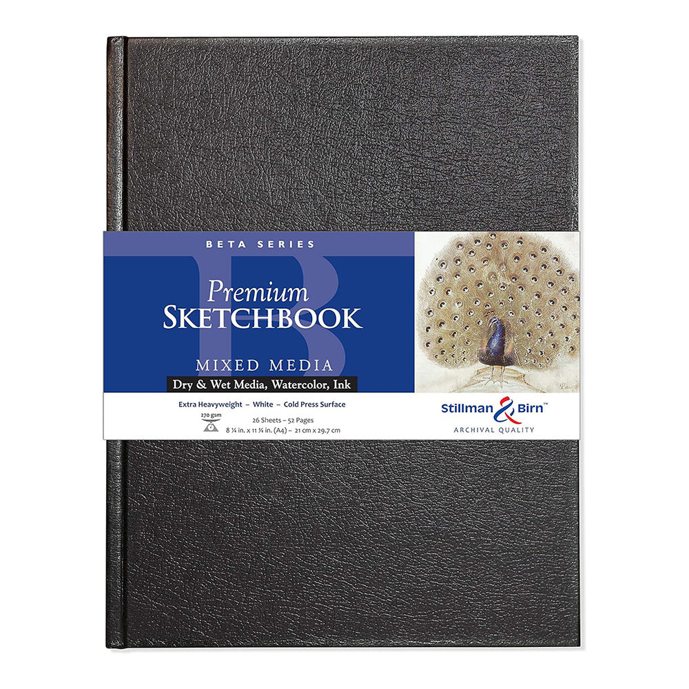 STILLMAN & BIRN Beta Hardcover Sketchbook 270g Portrait 8.25x11.75in (A4) 26sh White