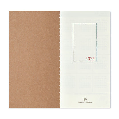 TRAVELERS Notebook 2025 Regular Monthly Refill