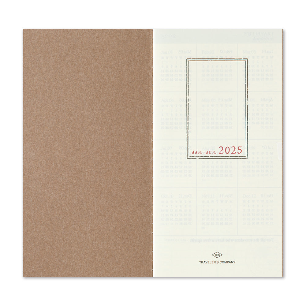 TRAVELERS Notebook 2025 Regular Weekly Vertical Refill