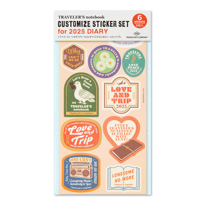 TRAVELERS Notebook 2025 Customized Sticker Set for Diary