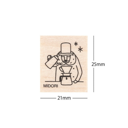 MIDORI Ojisan 30th Anniversary LE Wooden Stamp C