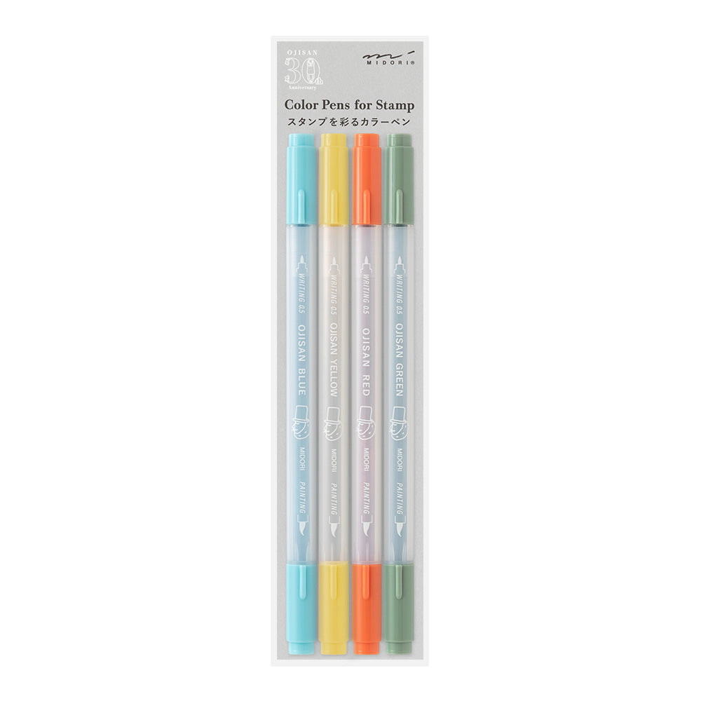 MIDORI Ojisan 30th Anniversary LE Color Pens for Paintable Stamp