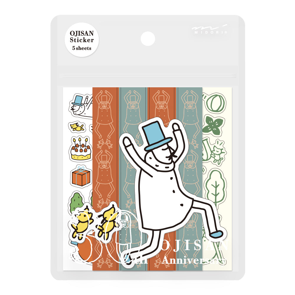 MIDORI Ojisan 30th Anniversary LE Decoration Sticker B