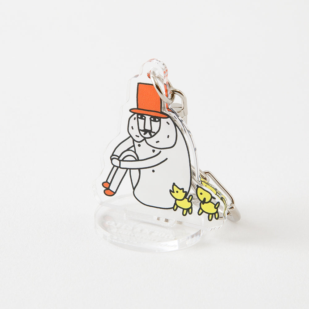 MIDORI Ojisan 30th Anniversary LE Keychain Sit Cross-Legged