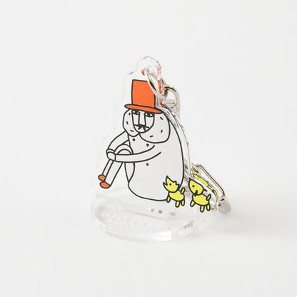 MIDORI Ojisan 30th Anniversary LE Keychain Sit Cross-Legged