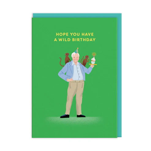 OHH DEER Card Birthday David Attenborough