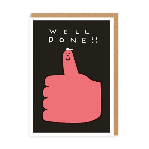 OHH DEER Card Well Done Thumbs Up