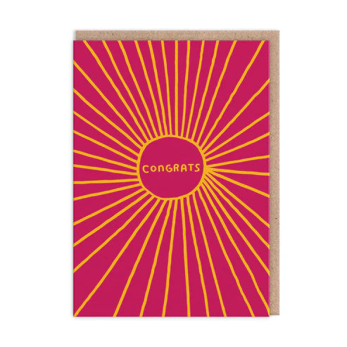 OHH DEER Card Congratulations Sunburst