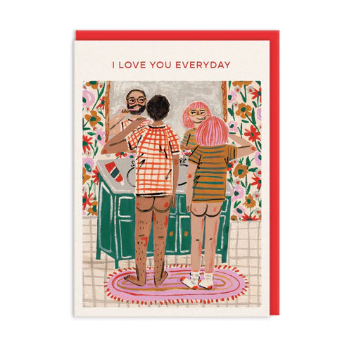 OHH DEER Card Bathroom Couple