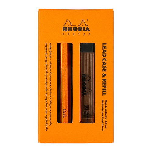 RHODIA scRipt Lead Case & Refill 0.5mm Orange