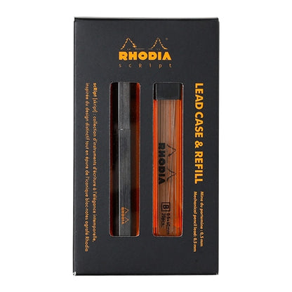 RHODIA scRipt Lead Case & Refill 0.5mm Black